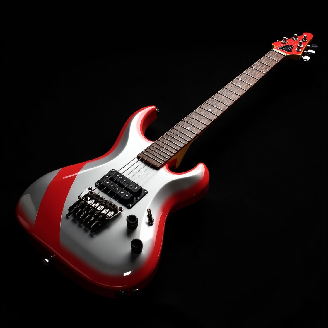 A guitar finished in a racing livery